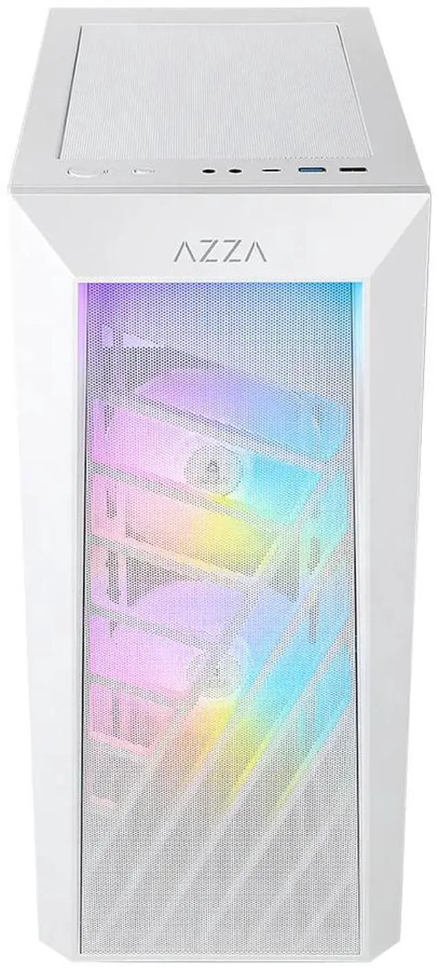 Alt view image 3 of 5 - AZZA SENTINEL WHITE CSAZ-203A01W White ATX Mid Tower Case