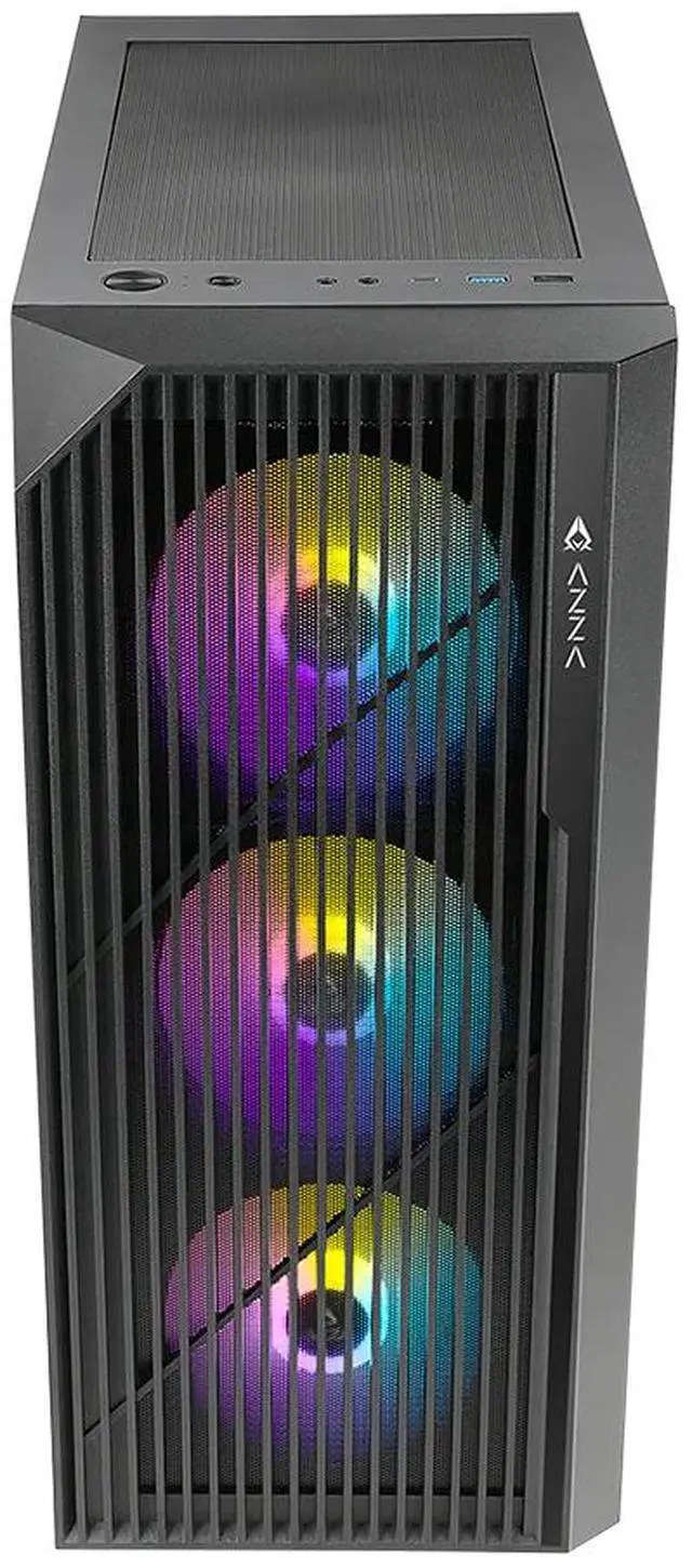 Alt view image 3 of 5 - AZZA SOURCE CSAZ-203A02 Black ATX Mid Tower Case