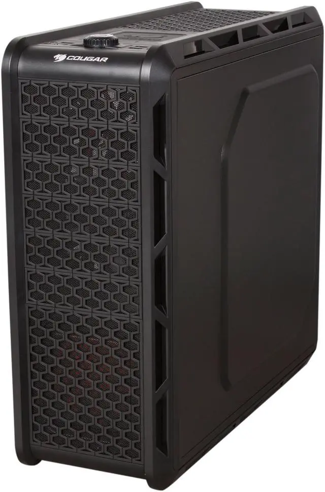 Alt view image 3 of 10 - COUGAR Evolution Black SECC ATX Mid Tower Computer Case with Dual 12cm COUGAR TURBINE HYPER-SPIN Bearing Silent Fans, 2 x USB 3.0, 2 x USB 2.0