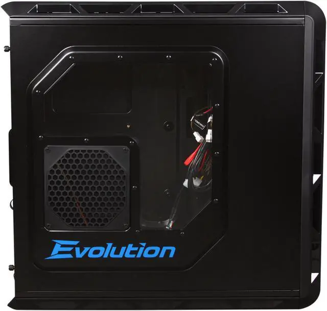 Alt view image 4 of 10 - COUGAR Evolution Black SECC ATX Mid Tower Computer Case with Dual 12cm COUGAR TURBINE HYPER-SPIN Bearing Silent Fans, 2 x USB 3.0, 2 x USB 2.0