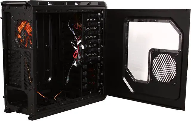 Alt view image 6 of 10 - COUGAR Evolution Black SECC ATX Mid Tower Computer Case with Dual 12cm COUGAR TURBINE HYPER-SPIN Bearing Silent Fans, 2 x USB 3.0, 2 x USB 2.0