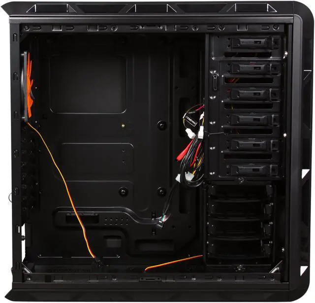 Alt view image 7 of 10 - COUGAR Evolution Black SECC ATX Mid Tower Computer Case with Dual 12cm COUGAR TURBINE HYPER-SPIN Bearing Silent Fans, 2 x USB 3.0, 2 x USB 2.0