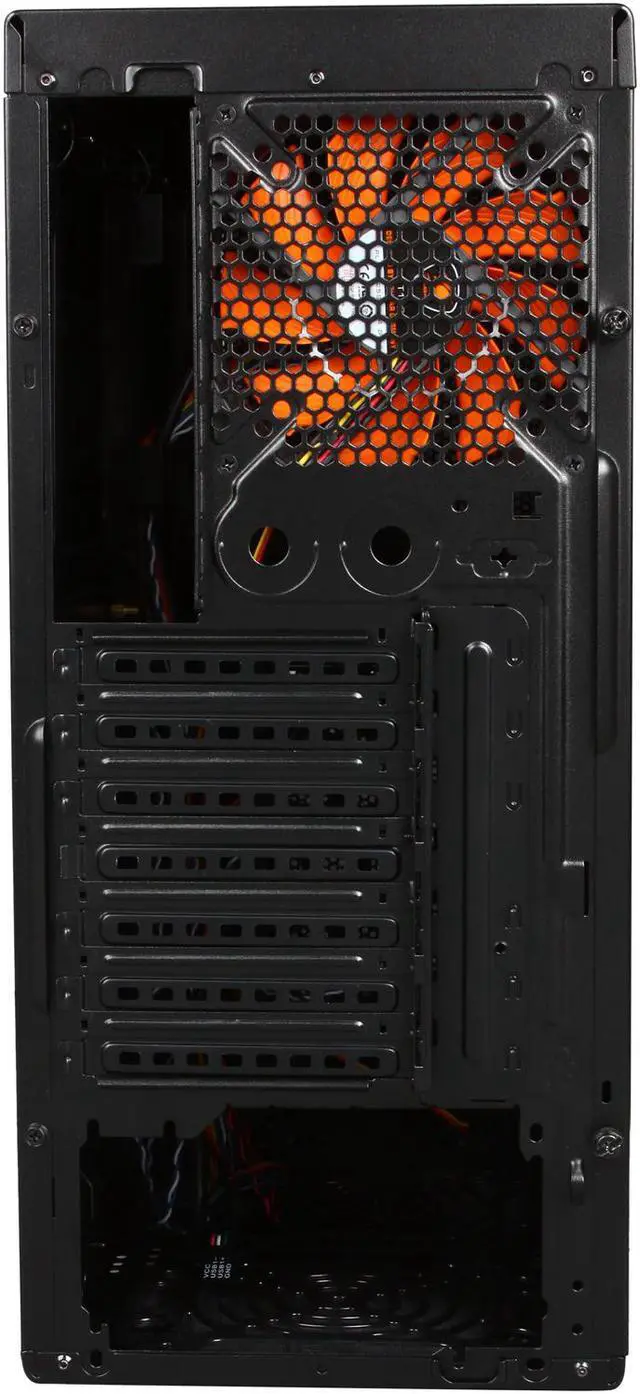 Alt view image 8 of 9 - COUGAR Solution Black Steel ATX Mid Tower Computer Case with 12cm COUGAR TURBINE HYPER-SPIN Bearing Silent Fan and USB 3.0