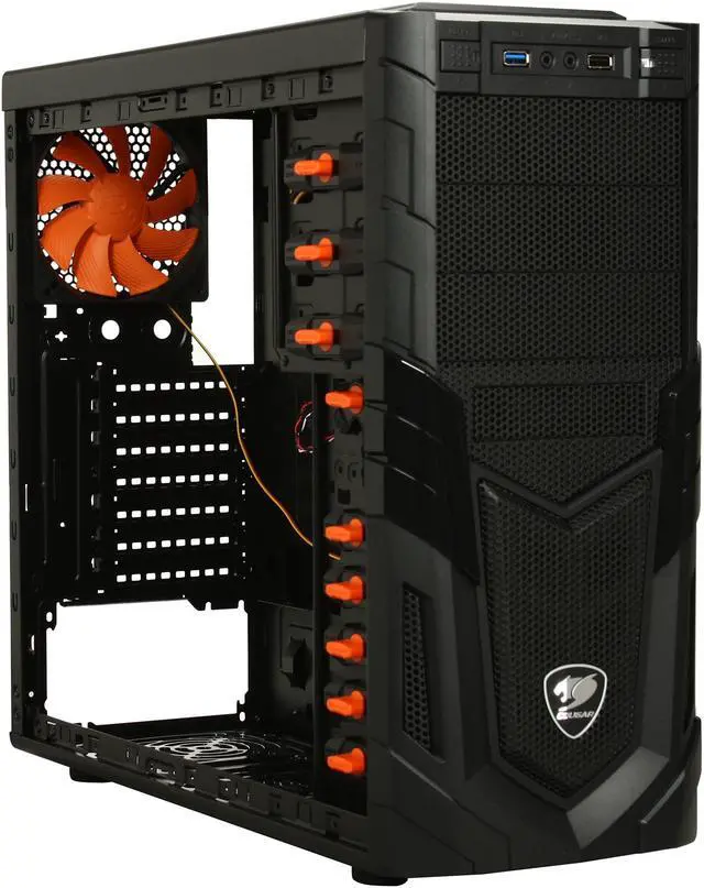 Alt view image 7 of 10 - COUGAR Volant Black Steel ATX Mid Tower Computer Case