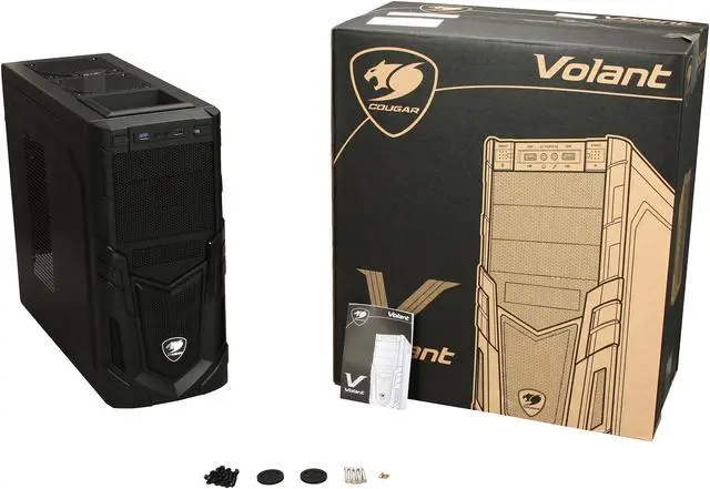 Alt view image 10 of 10 - COUGAR Volant Black Steel ATX Mid Tower Computer Case