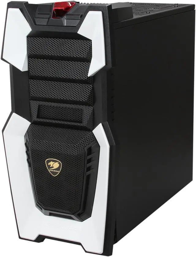 Alt view image 3 of 11 - COUGAR Challenger-W White / Black Steel / Plastic ATX Mid Tower Computer Case with 12cm COUGAR TURBINE HYPER-SPIN Bearing Silent Fans and 20cm LED Fan