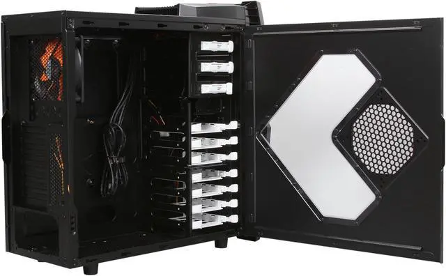 Alt view image 5 of 11 - COUGAR Challenger-W White / Black Steel / Plastic ATX Mid Tower Computer Case with 12cm COUGAR TURBINE HYPER-SPIN Bearing Silent Fans and 20cm LED Fan