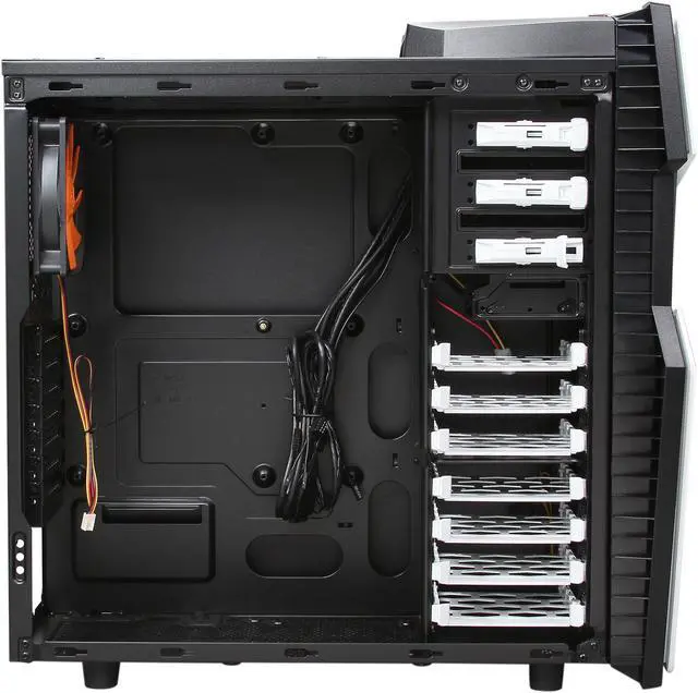 Alt view image 6 of 11 - COUGAR Challenger-W White / Black Steel / Plastic ATX Mid Tower Computer Case with 12cm COUGAR TURBINE HYPER-SPIN Bearing Silent Fans and 20cm LED Fan