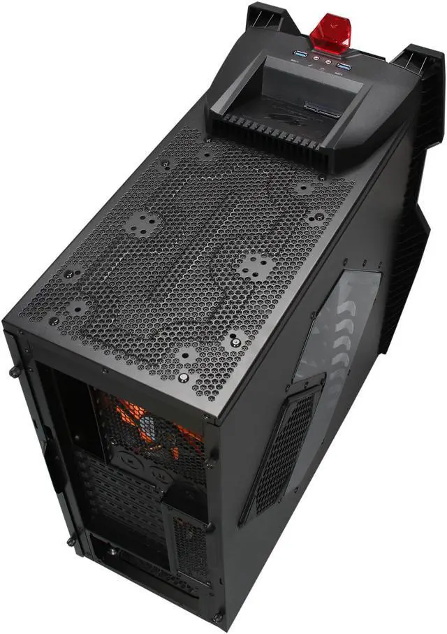 Alt view image 9 of 11 - COUGAR Challenger-W White / Black Steel / Plastic ATX Mid Tower Computer Case with 12cm COUGAR TURBINE HYPER-SPIN Bearing Silent Fans and 20cm LED Fan