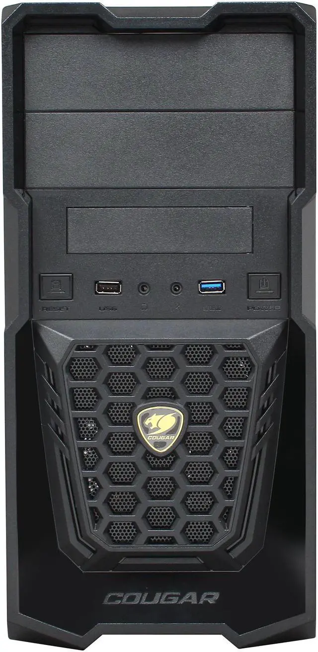Alt view image 2 of 9 - COUGAR Spike Black Steel / Plastic Micro ATX Mini Tower Gaming Case with USB 3.0 and 12CM Cougar Fan