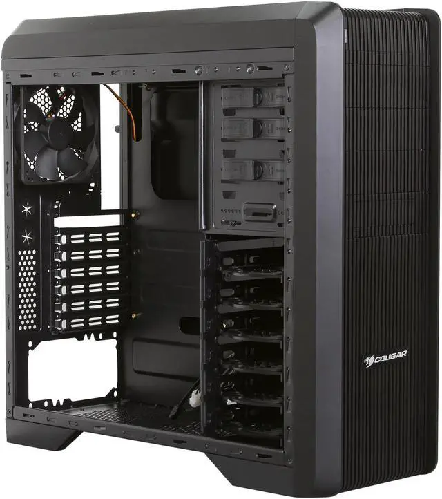 Alt view image 7 of 11 - COUGAR Pioneer Black Steel ATX Mid Tower Computer Case with 3 x 12cm COUGAR TURBINE HYPER-SPIN Bearing Silent Fans and USB 3.0
