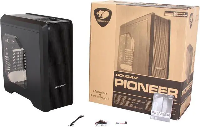 Alt view image 11 of 11 - COUGAR Pioneer Black Steel ATX Mid Tower Computer Case with 3 x 12cm COUGAR TURBINE HYPER-SPIN Bearing Silent Fans and USB 3.0