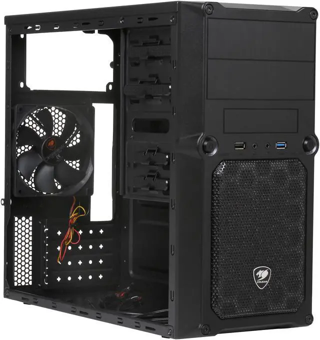 Alt view image 7 of 9 - COUGAR MG100 Black Steel Micro ATX Mini Tower Computer Case