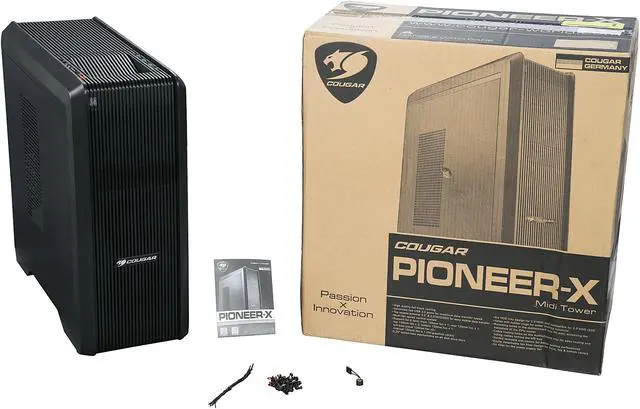 Alt view image 10 of 10 - COUGAR Pioneer-X Black Steel ATX Mid Tower Computer Case
