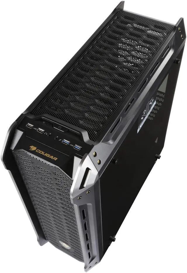 Alt view image 3 of 13 - COUGAR Panzer-S Black ATX Mid Tower Transparent Fortress Computer Case