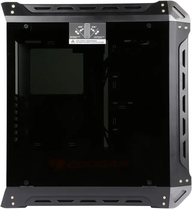 Alt view image 5 of 13 - COUGAR Panzer-S Black ATX Mid Tower Transparent Fortress Computer Case