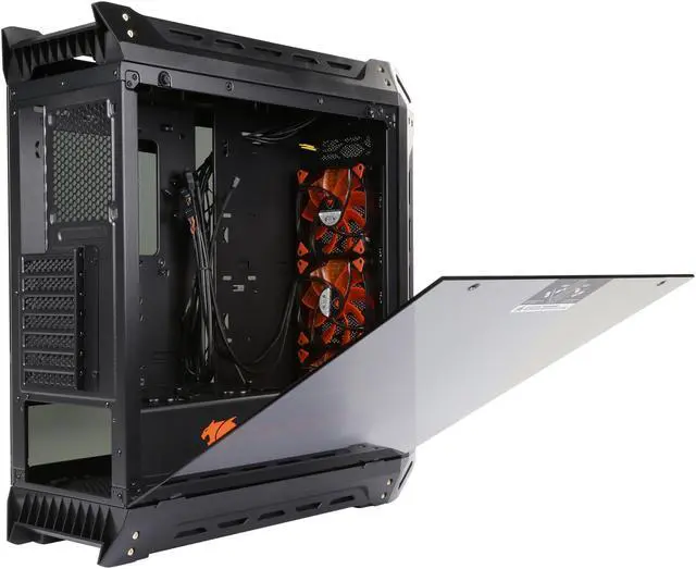 Alt view image 7 of 13 - COUGAR Panzer-S Black ATX Mid Tower Transparent Fortress Computer Case