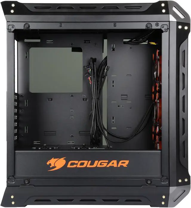 Alt view image 8 of 13 - COUGAR Panzer-S Black ATX Mid Tower Transparent Fortress Computer Case