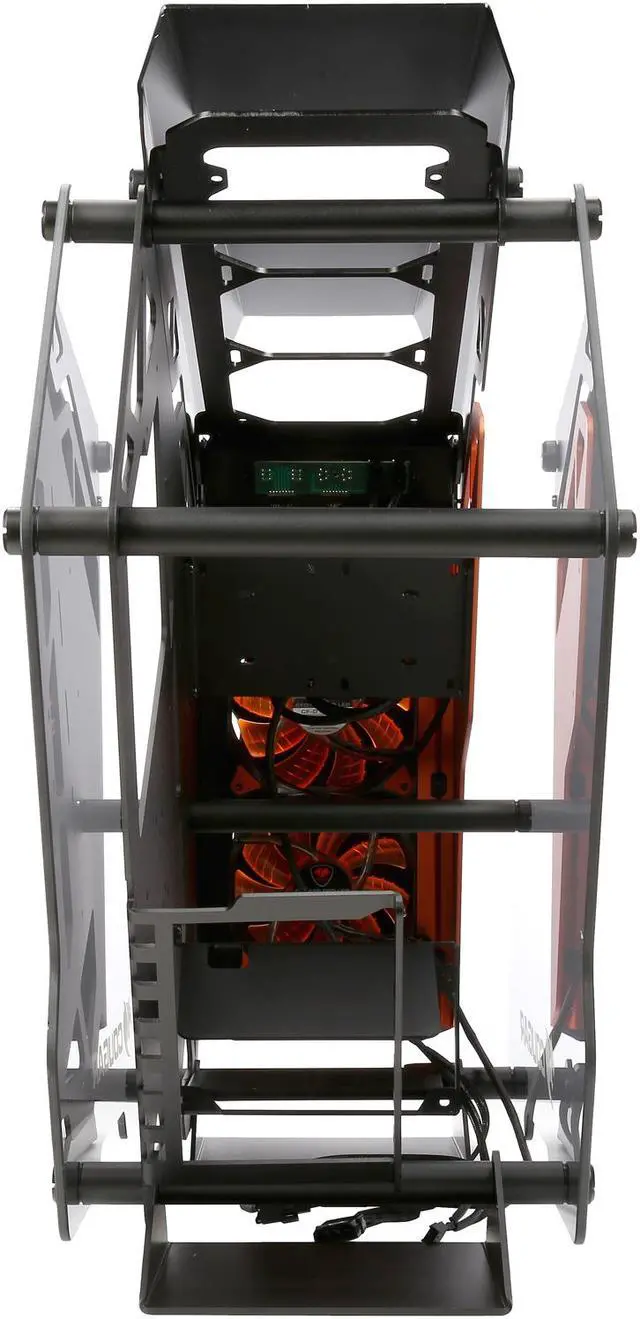 Alt view image 7 of 8 - COUGAR Conquer Aluminum Alloy ATX Mid Tower Aluminum Frame Tempered Glass Gaming Case with LED Fan