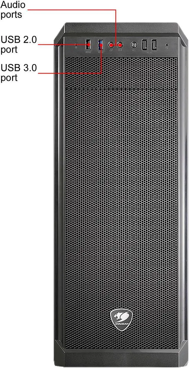 Alt view image 4 of 12 - Cougar MX330-X Mid Tower Case with USB 3.0