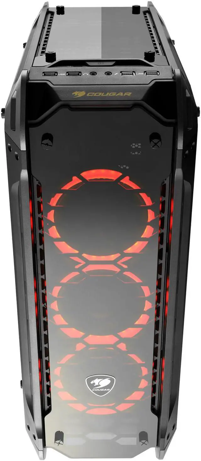 Alt view image 9 of 11 - COUGAR Panzer-G Black ATX Mid Tower LED Gaming Case