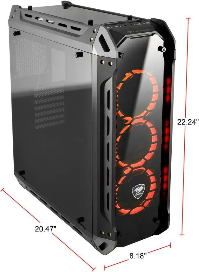 Alt view image 2 of 11 - COUGAR Panzer-G Black ATX Mid Tower LED Gaming Case
