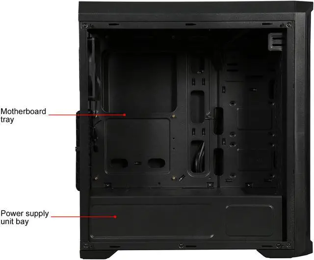 Alt view image 10 of 13 - Cougar MX330-G Mid Tower Case with Full Tempered Glass Window and USB 3.0