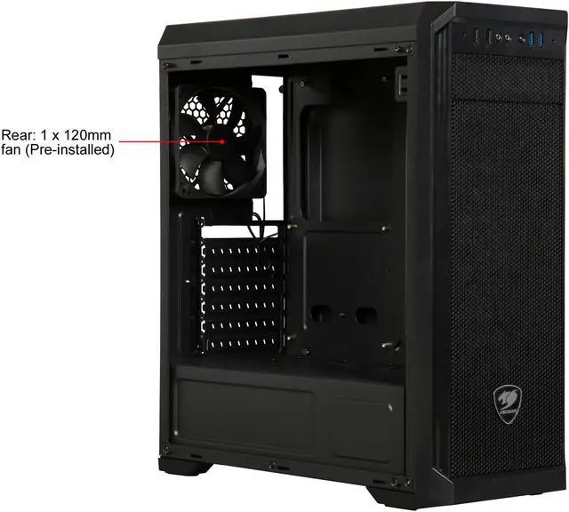 Alt view image 12 of 13 - Cougar MX330-G Mid Tower Case with Full Tempered Glass Window and USB 3.0