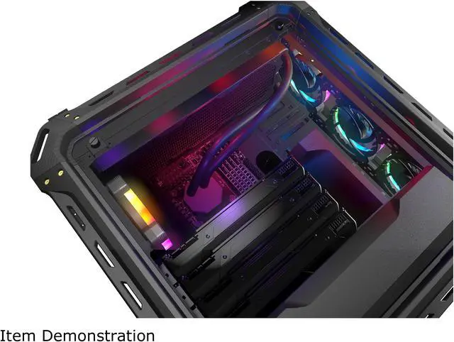 Alt view image 13 of 13 - COUGAR Panzer Evo RGB Black Steel ATX Full Tower RGB LED Gaming Case with Remote