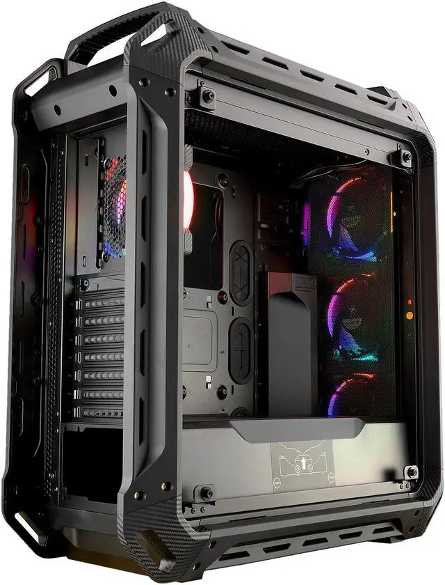 Alt view image 10 of 13 - COUGAR Panzer Evo RGB Black Steel ATX Full Tower RGB LED Gaming Case with Remote