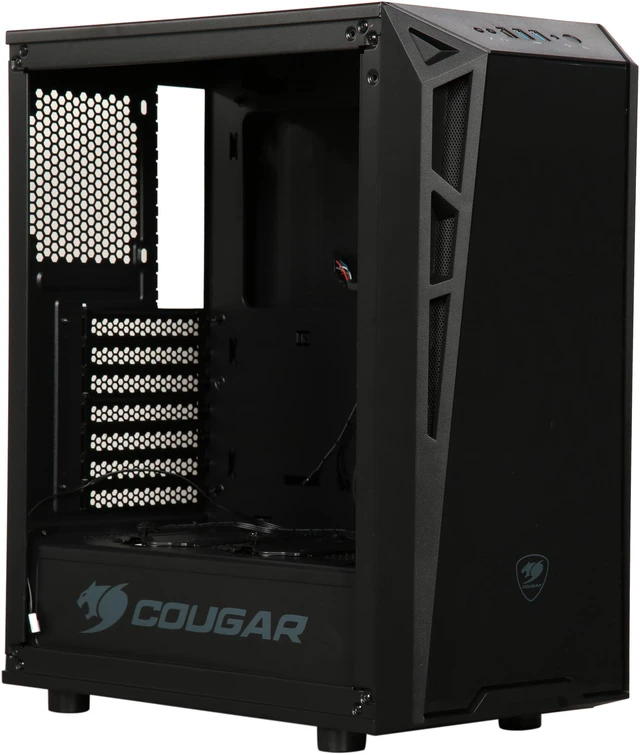 Turret Casing Cougar Turret Pro-Cooling Compact Gaming Case with Tempered Glass Side ...