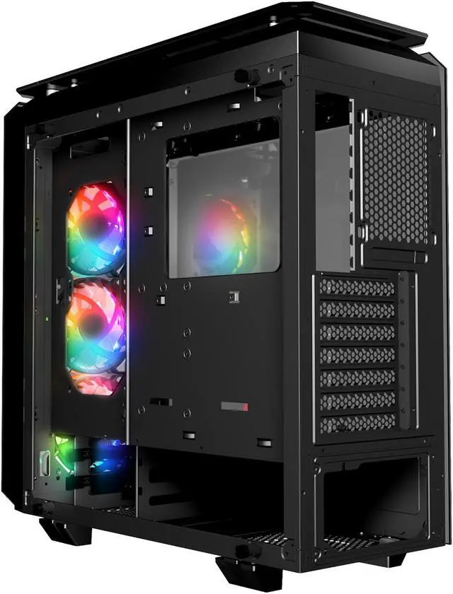 Alt view image 10 of 19 - COUGAR Puritas RGB Black ATX Mid Tower Gaming Case with Pure Tempered Glass Window