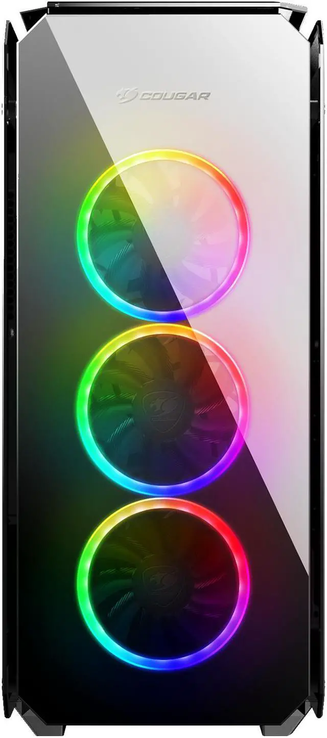 Alt view image 2 of 19 - COUGAR Puritas RGB Black ATX Mid Tower Gaming Case with Pure Tempered Glass Window