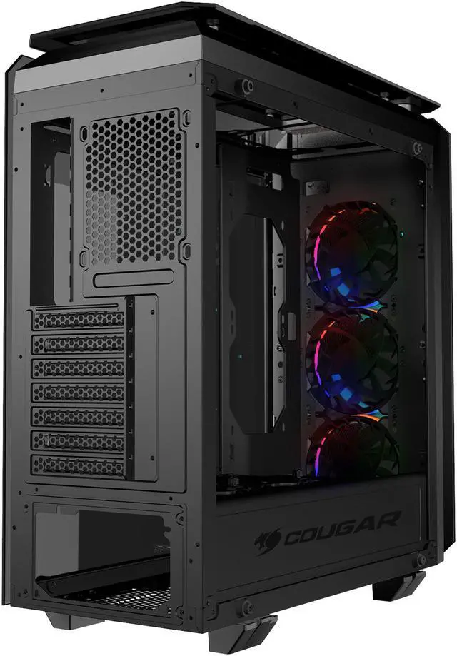 Alt view image 11 of 19 - COUGAR Puritas RGB Black ATX Mid Tower Gaming Case with Pure Tempered Glass Window