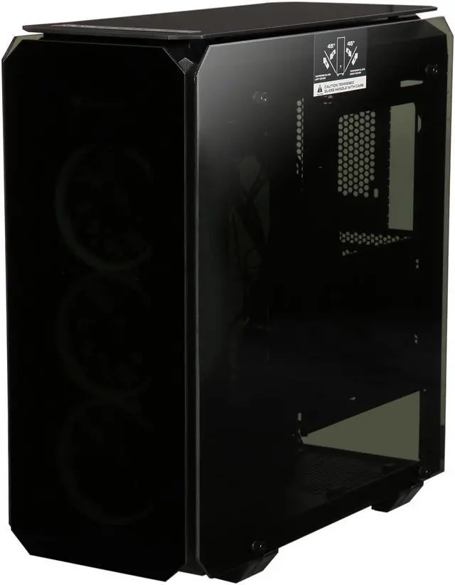 Alt view image 5 of 19 - COUGAR Puritas RGB Black ATX Mid Tower Gaming Case with Pure Tempered Glass Window