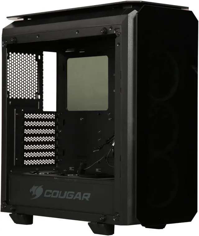 Alt view image 9 of 19 - COUGAR Puritas RGB Black ATX Mid Tower Gaming Case with Pure Tempered Glass Window