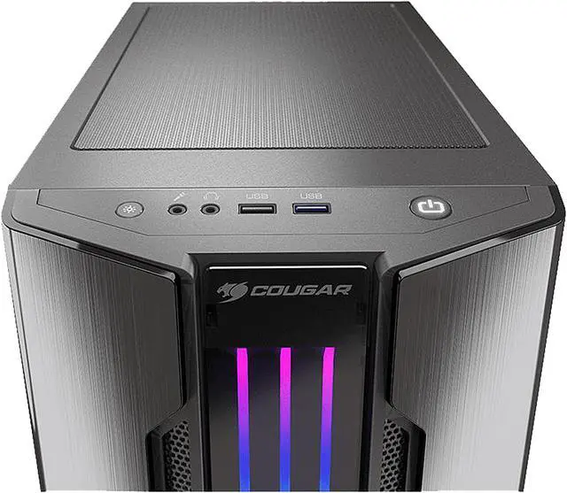 Alt view image 8 of 13 - COUGAR Gemini M-Iron Gray Iron Gray Mini Tower Computer Case w/ Integrated Trelux RGB Lighting