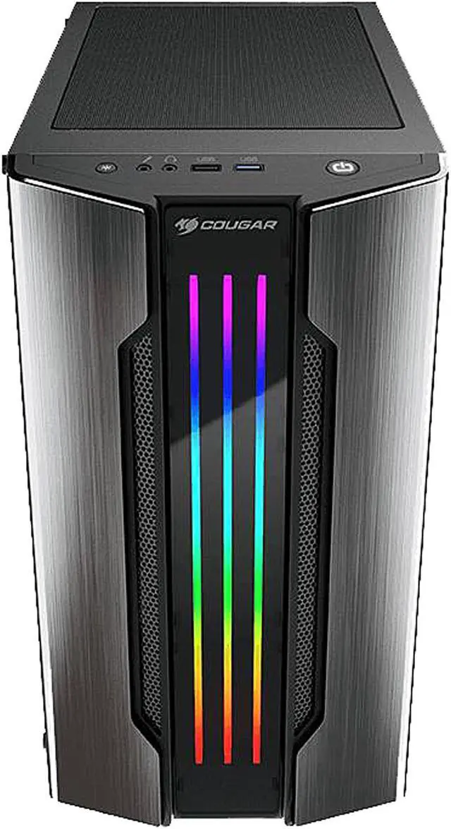 Alt view image 4 of 13 - COUGAR Gemini M-Iron Gray Iron Gray Mini Tower Computer Case w/ Integrated Trelux RGB Lighting