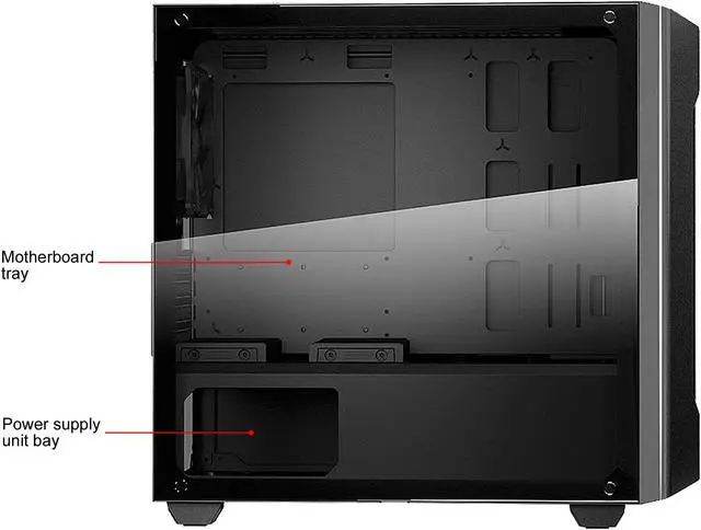 Alt view image 11 of 13 - COUGAR Gemini M-Iron Gray Iron Gray Mini Tower Computer Case w/ Integrated Trelux RGB Lighting