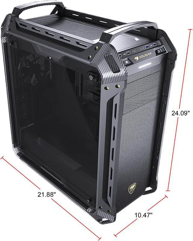 Alt view image 19 of 20 - Cougar Panzer Max-G Black ATX Full Tower Gaming Case