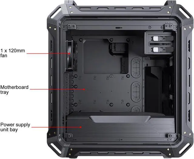 Alt view image 20 of 20 - Cougar Panzer Max-G Black ATX Full Tower Gaming Case