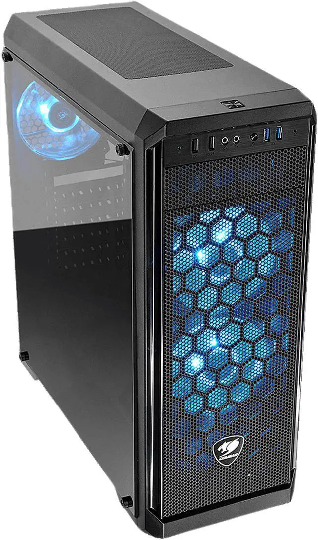 Alt view image 5 of 14 - COUGAR MX330-G Air Black Steel / Tempered Glass ATX Mid Tower Computer Case
