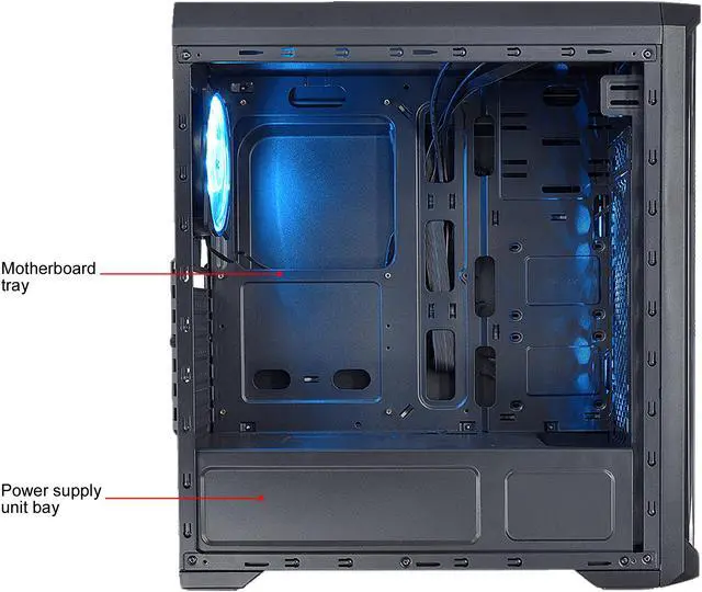Alt view image 9 of 14 - COUGAR MX330-G Air Black Steel / Tempered Glass ATX Mid Tower Computer Case