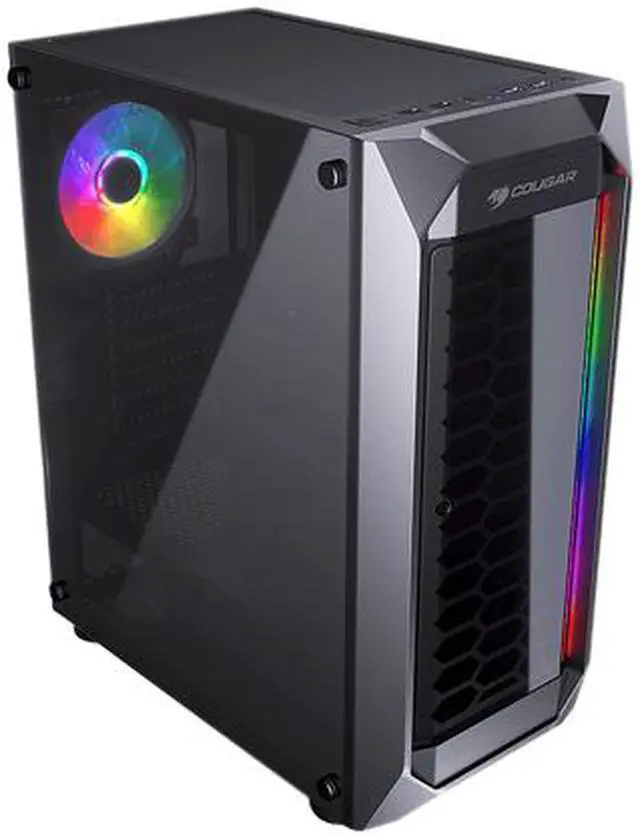 Main image of COUGAR MX410 Black Powerful and Compact Mid-Tower Case with Dual RGB Strips