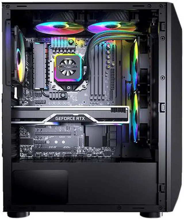 Alt view image 11 of 13 - COUGAR MX410 Black Powerful and Compact Mid-Tower Case with Dual RGB Strips