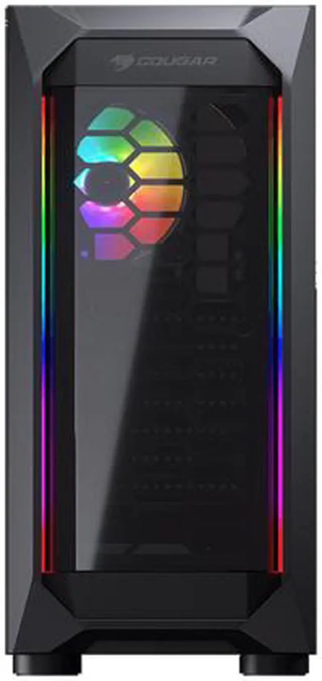 Alt view image 5 of 13 - COUGAR MX410 Black Powerful and Compact Mid-Tower Case with Dual RGB Strips