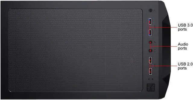 Alt view image 9 of 13 - COUGAR MX410 Black Powerful and Compact Mid-Tower Case with Dual RGB Strips