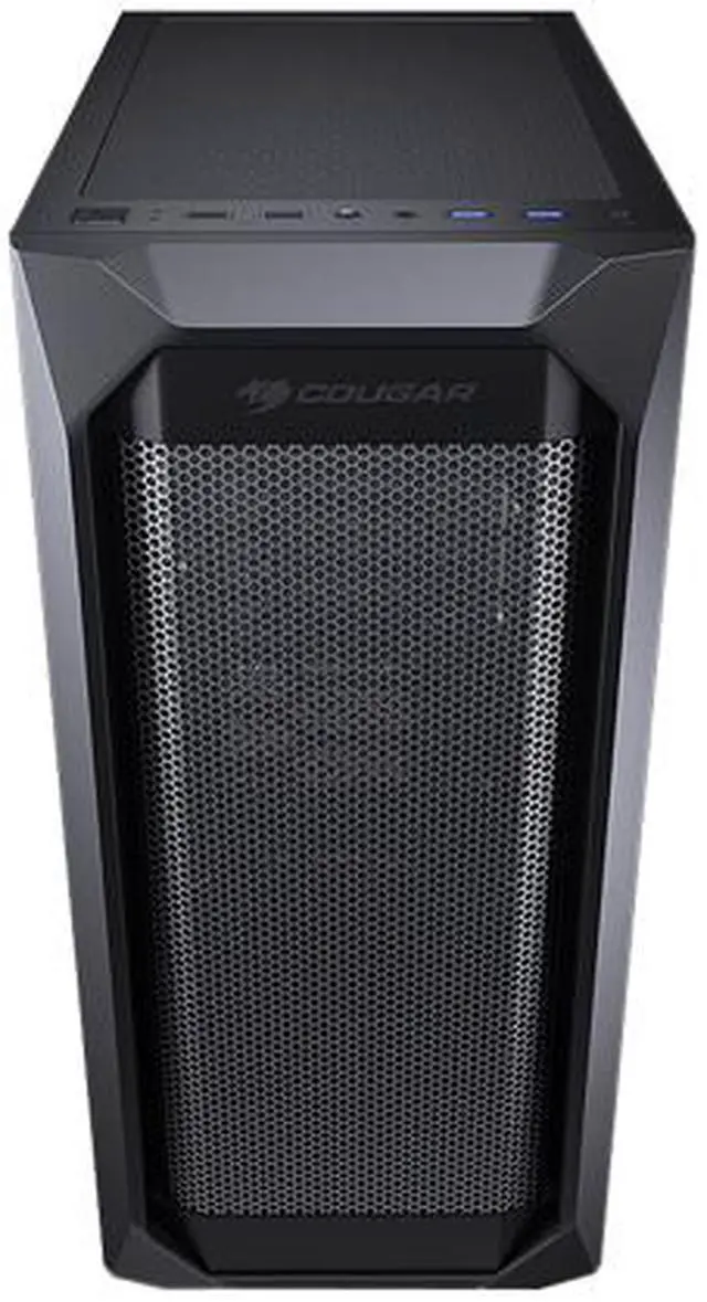 Alt view image 3 of 10 - COUGAR MX410 Mesh Black Powerful and Compact Mid-Tower Case with Mesh Front Panel
