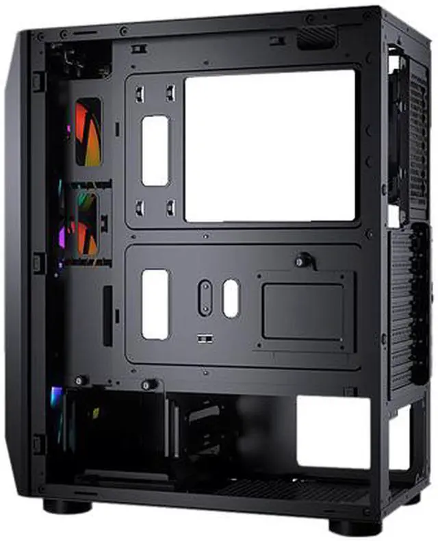 Alt view image 9 of 10 - COUGAR MX410 Mesh-G RGB Black ATX Mid Tower Powerful and Compact Mid-Tower Case with Mesh Front Panel and Tempered Glass Built-in 4 RGB Fan