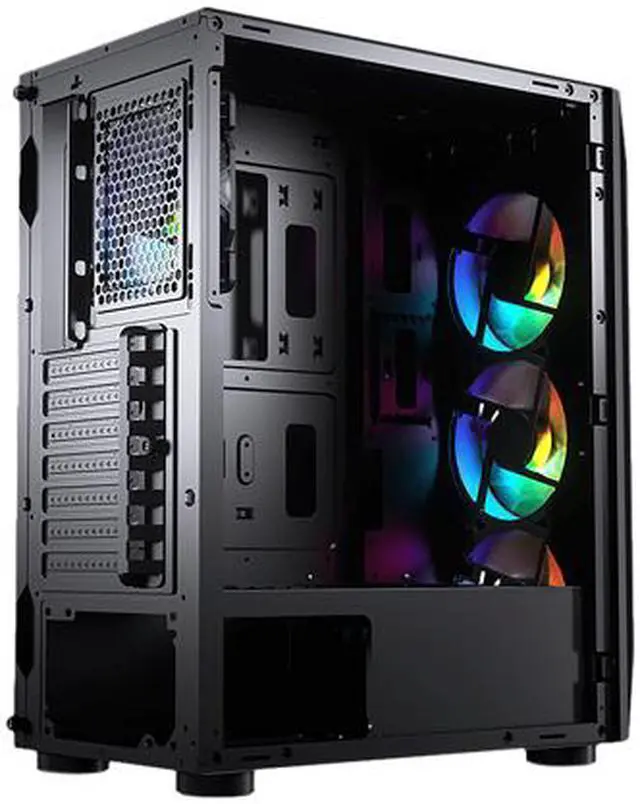Alt view image 10 of 10 - COUGAR MX410 Mesh-G RGB Black ATX Mid Tower Powerful and Compact Mid-Tower Case with Mesh Front Panel and Tempered Glass Built-in 4 RGB Fan
